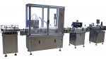 Automatische flesvulafdekking en etiketteermachine