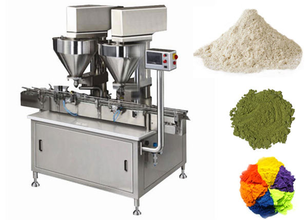 Automatische 2 koppen poeder vulmachine